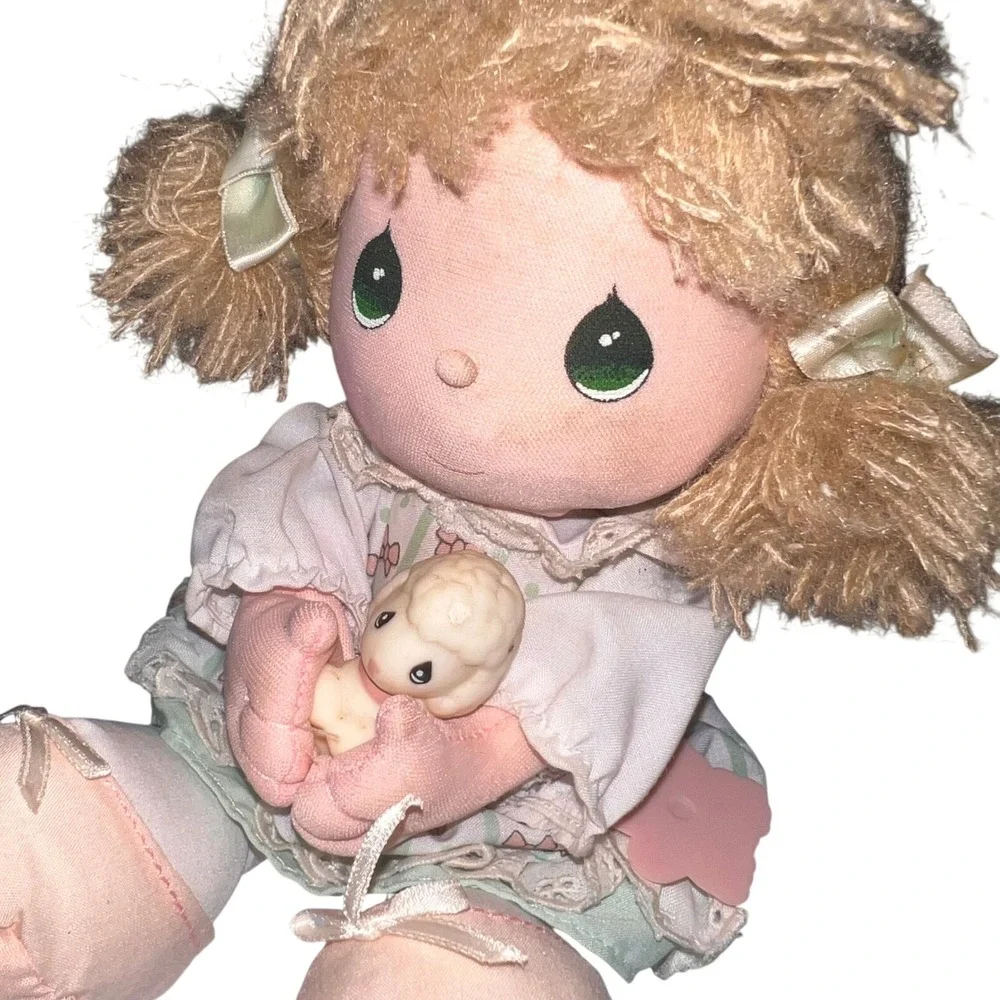 Vtg 80s Precious Moments Applause Connie Doll Blessed Are The Meek Lamb